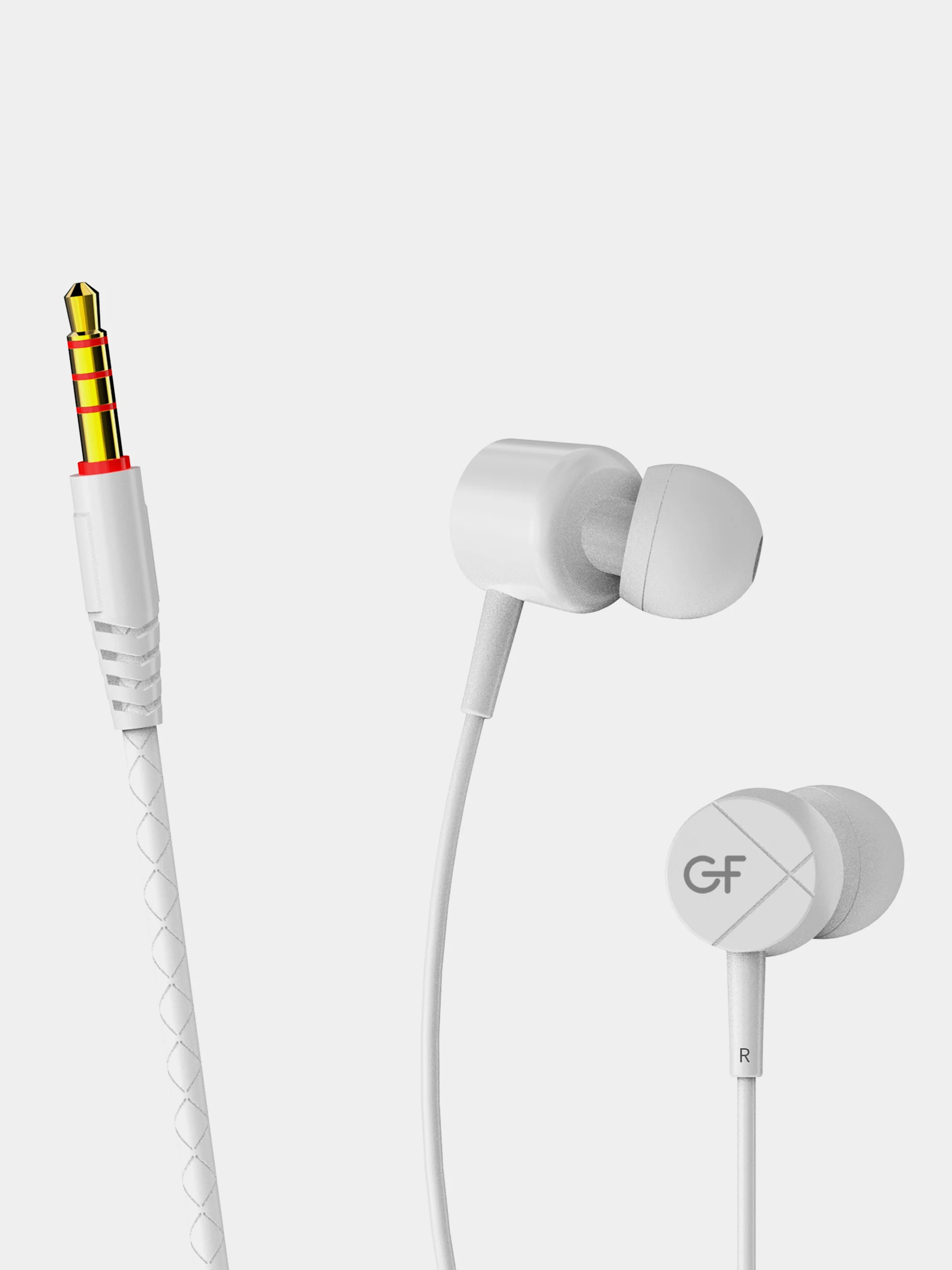 Белый наушники проводные с микрофоном GFPower M05