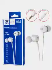Белый наушники проводные с микрофоном GFPower M05