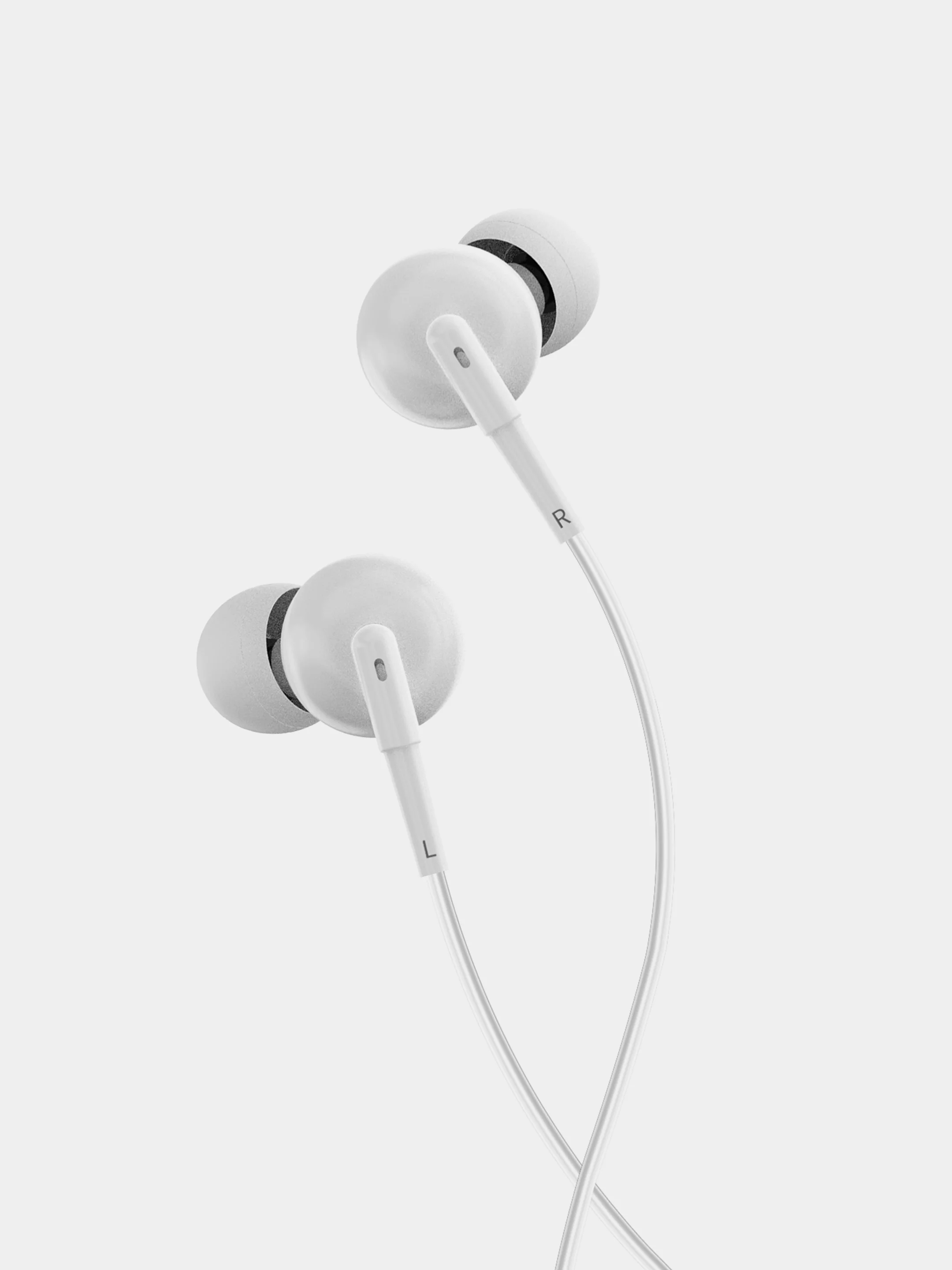 Белый наушники проводные с микрофоном GFPower M07