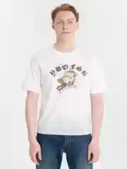 Белый мужская футболка с принтом