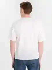 Белый мужская футболка с принтом