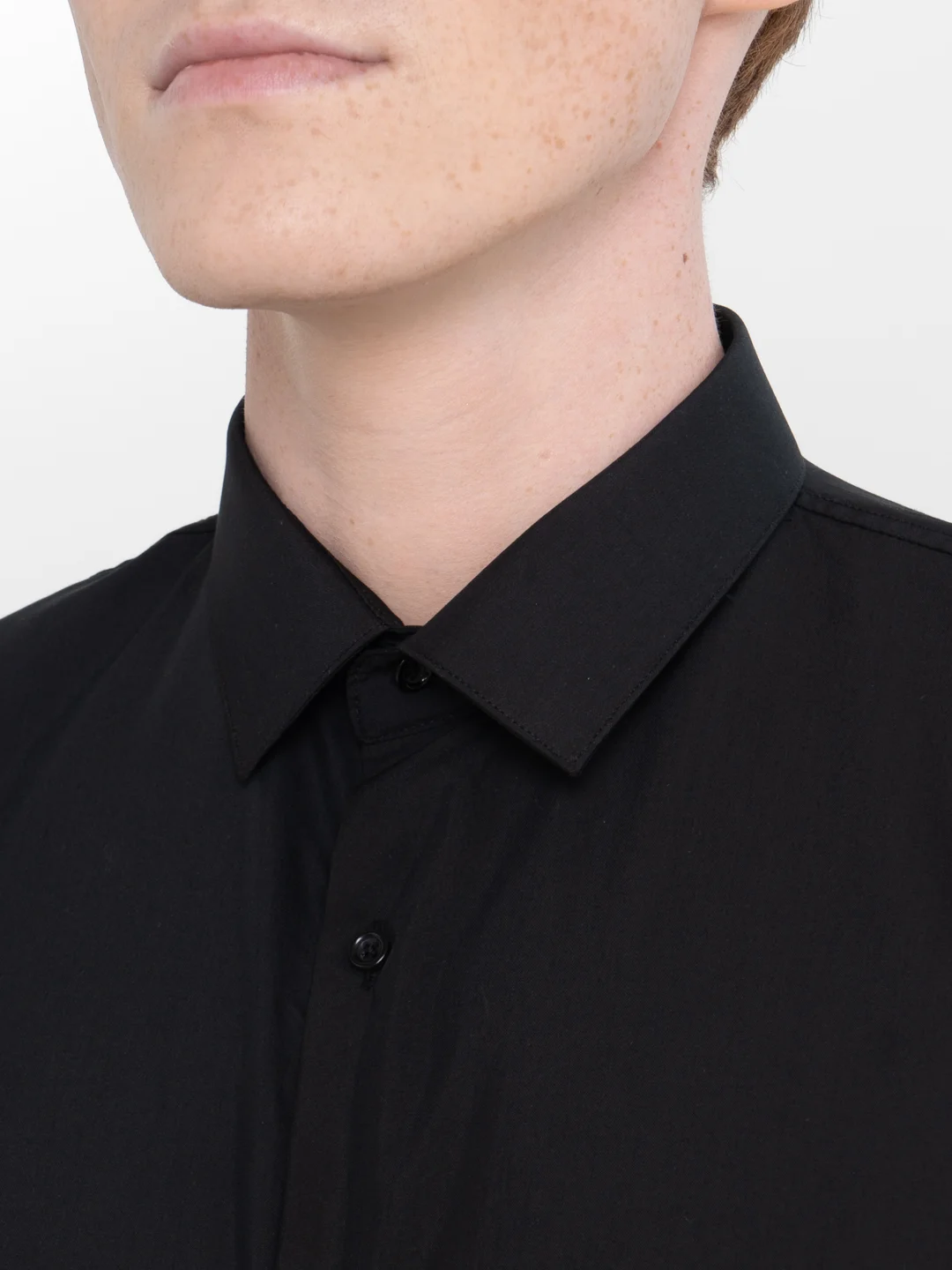 Черный рубашка классическая с длинным рукавом, приталенная Slim fit