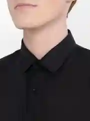 Черный рубашка классическая с длинным рукавом, приталенная Slim fit