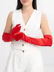 Алый перчатки женские