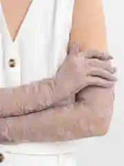 Светло-жёлтый перчатки ажурные