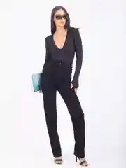 Черный джинсы женские  прямые straight с высокой посадкой