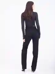 Черный джинсы женские  прямые straight с высокой посадкой