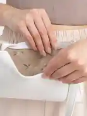 Белый сумка багет