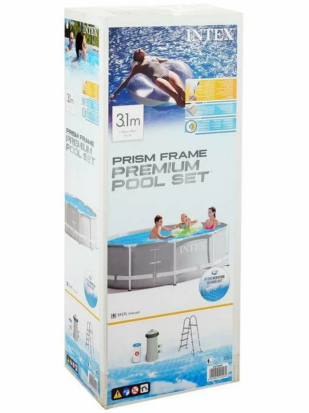 Каркасный бассейн Prism Frame 305х99см, 5927л, фил.-насос 2006лч, лестница, Intex, 26706
