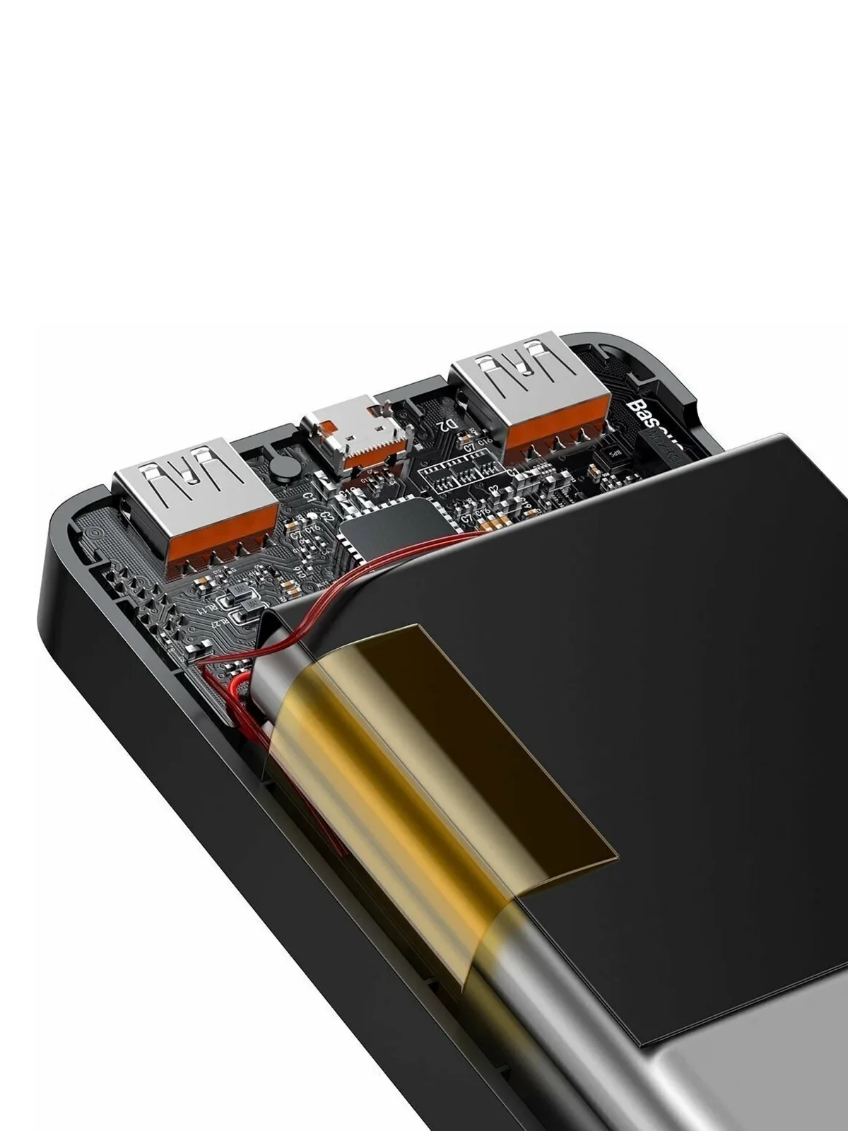 Белый внешний аккумулятор Baseus Bipow Digital Display 20W, 30000mAh, PD / QC Powerbank, PPBD30K