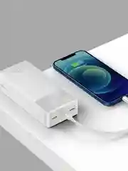 Белый внешний аккумулятор Baseus Bipow Digital Display 20W, 30000mAh, PD / QC Powerbank, PPBD30K