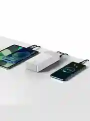 Белый внешний аккумулятор Baseus Bipow Digital Display 20W, 30000mAh, PD / QC Powerbank, PPBD30K
