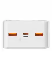 Белый внешний аккумулятор Baseus Bipow Digital Display 20W, 30000mAh, PD / QC Powerbank, PPBD30K