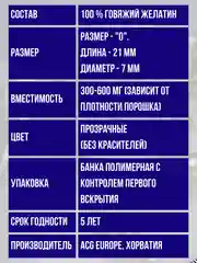 Прозрачный капсулы желатиновые пустые прозрачные для лекарств размер "0" 50 штук