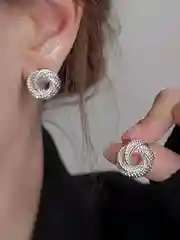 Серьги капли женские, крупные гвоздики, под серебро и золото, бижутерия
