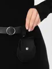 Серый платье трикотажное с поясом