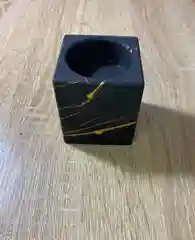 Черный подсвечник гипсовый на 1 свечу