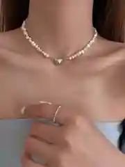 Серебряный ожерелье из жемчуга, чокер на шею, цепочка