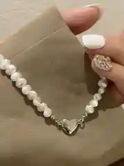 Серебряный ожерелье из жемчуга, чокер на шею, цепочка