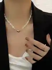Серебряный ожерелье из жемчуга, чокер на шею, цепочка