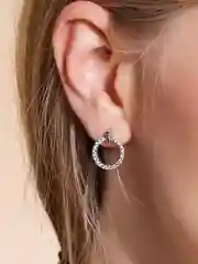 Серый серьги женские