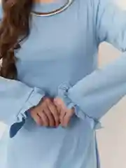 Голубой платье лапша