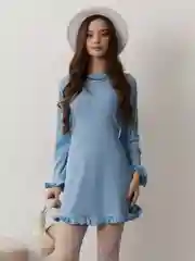 Голубой платье лапша
