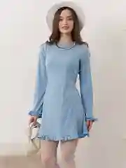 Голубой платье лапша