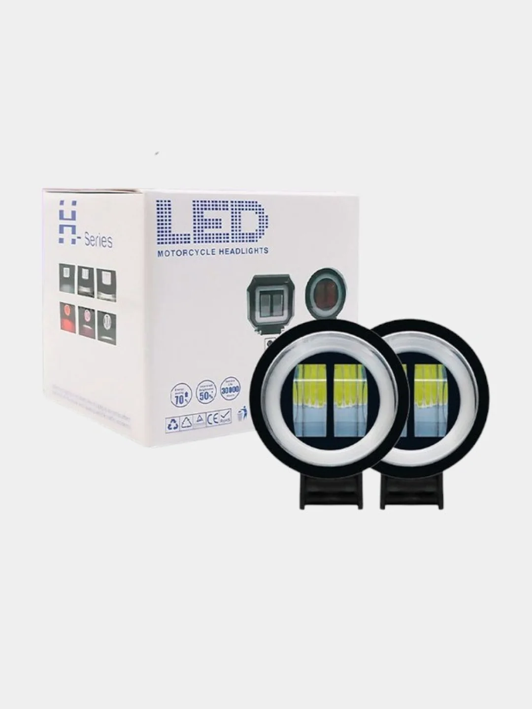 Противотуманные фары светодиодные универсальные 20W. ДХО для авто. Автосвет led птф