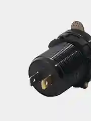 Синий разъём USB в авто врезной 12v-24v/ Быстрая зарядка / Розетка в авто адаптер прикуривателя