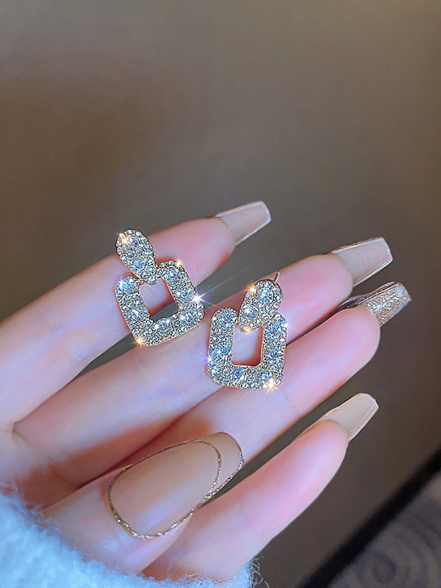Зелёный хаки серьги женские