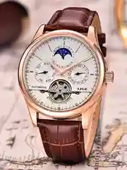 Часы механические, наручные, мужские, LIGE 1853, с автоподзаводом, водостойкие
