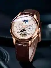 Часы механические, наручные, мужские, LIGE 1853, с автоподзаводом, водостойкие