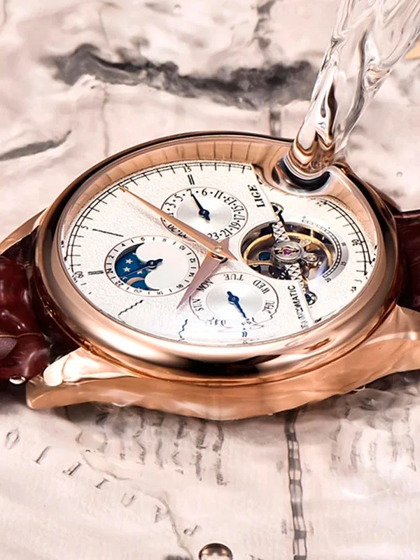 Часы механические, наручные, мужские, LIGE 1853, с автоподзаводом, водостойкие