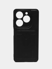 Кожаный чехол Tecno Spark 20C/Go 2024/Infinix Smart 8/8Pro/Hot 40i с карманом для карт