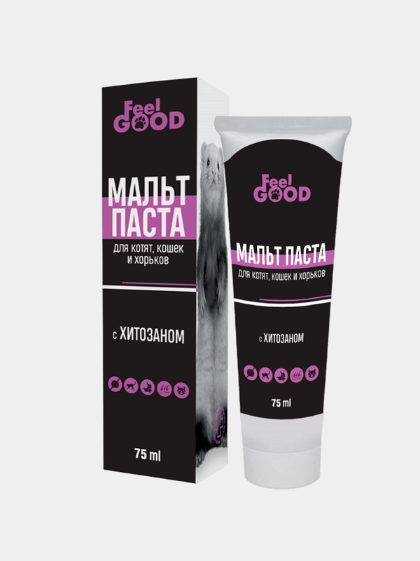 FeelGOOD Мальт-паста с хитозаном для котят, кошек и хорьков, 75 мл