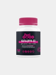 FeelGOOD Кальциум-D3 с натуральным витамином D для щенков, собак и котят (140 табл.)