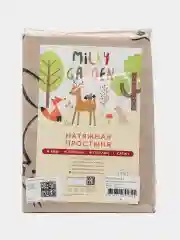 Простынь на резинке  Milky Garden "КОТИКИ (беж)", сатин