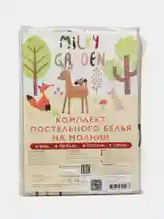 Постельное белье Milky Garden "КОТИКИ (беж)/Adele" евро с простыней на резинке, сатин