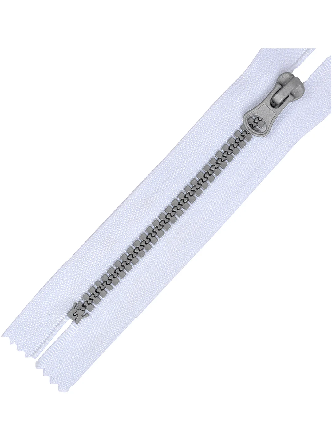 Молния MaxZipper трактор №5 н/р серое усил.зв., 16 см н/р, 18 см, 5 шт/уп, т. синяя, белая
