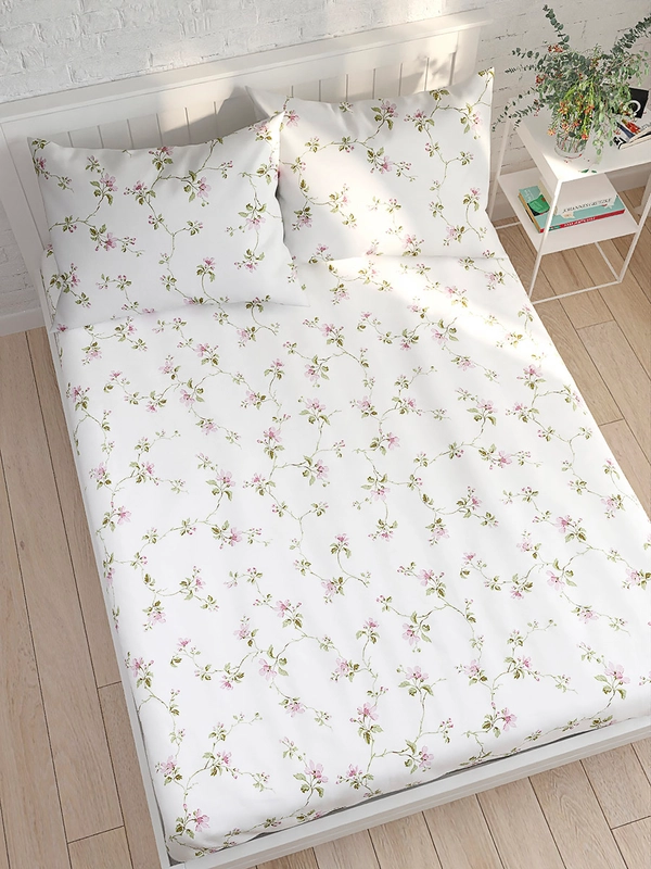 Простынь сатин Milky Garden "Рафия" 150x215 см, 200x215 см, 240x215 см