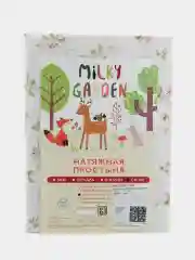 Простынь на резинке сатин Milky Garden "Рафия" 90x200, 120x200, 140x200, 160x200, 180x200