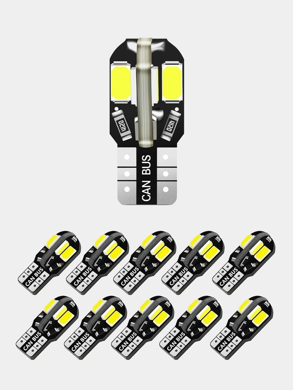 Лампа габаритов номера салона (габаритная) светодиодная T10 W5W 12 V, LED COB, без цоколя