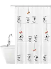 Штора для ванной Funny Dogs Тканевая, 180х180 см