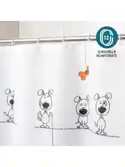 Штора для ванной Funny Dogs Тканевая, 180х180 см