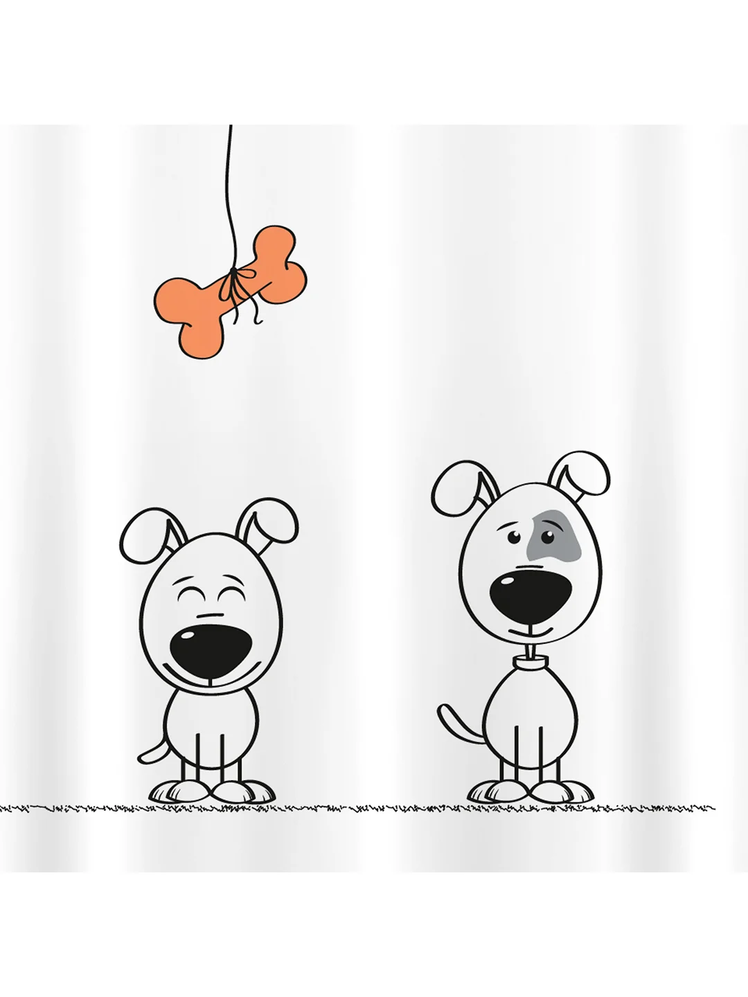 Штора для ванной Funny Dogs Тканевая, 180х180 см