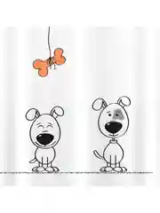 Штора для ванной Funny Dogs Тканевая, 180х180 см