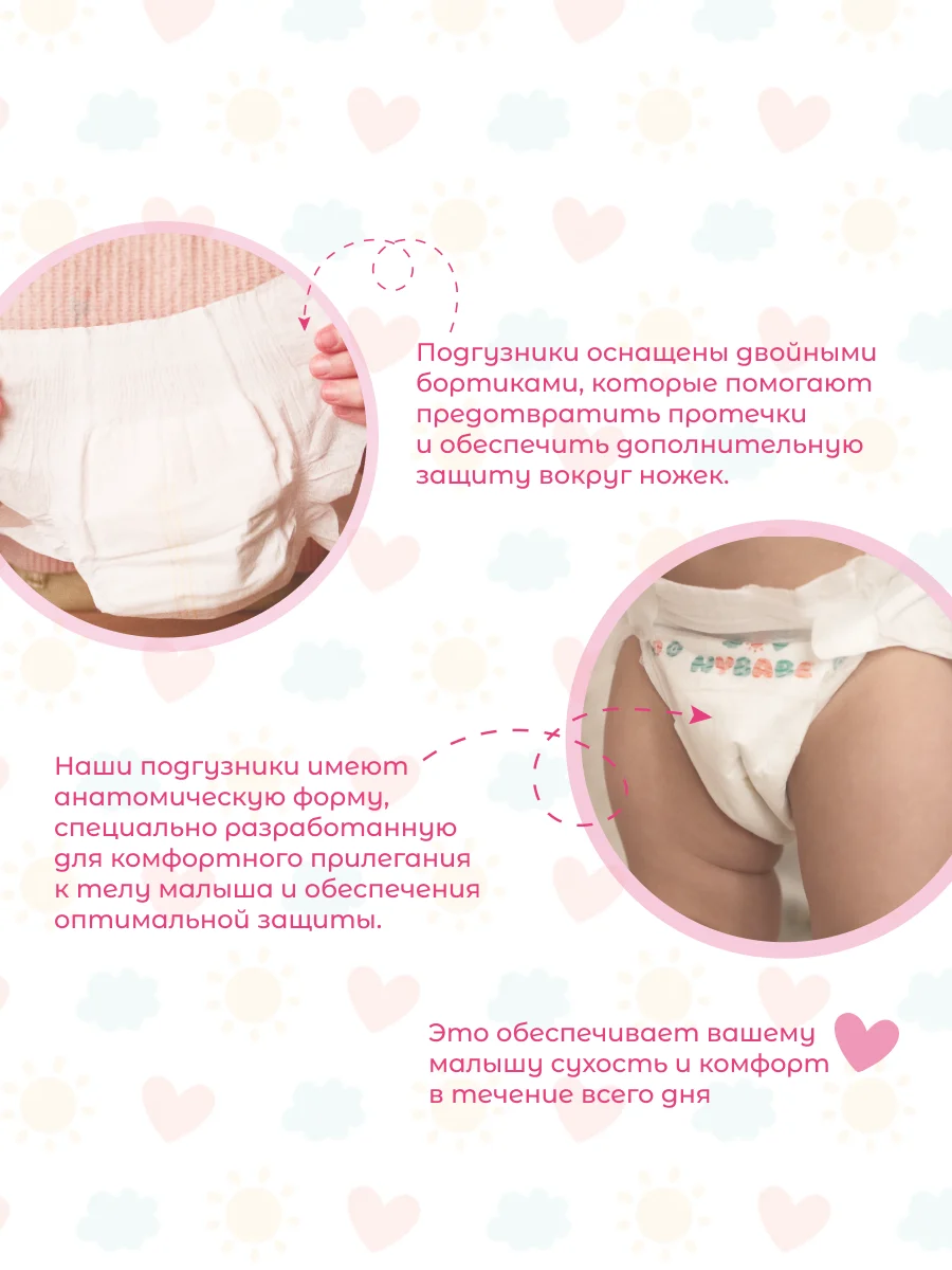 Подгузники NYBABE Ultra Comfort Premium размер S, 4-8 кг, 72 шт
