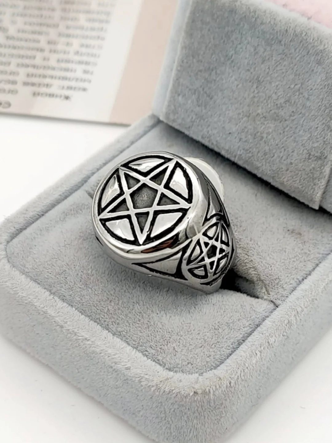 Серебряный кольцо перстень мужское из стали