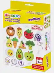 Набор для шитья игрушки Юнландия "Вкусняшки", кукла из фетра, 10 игрушек - 1 комплект
